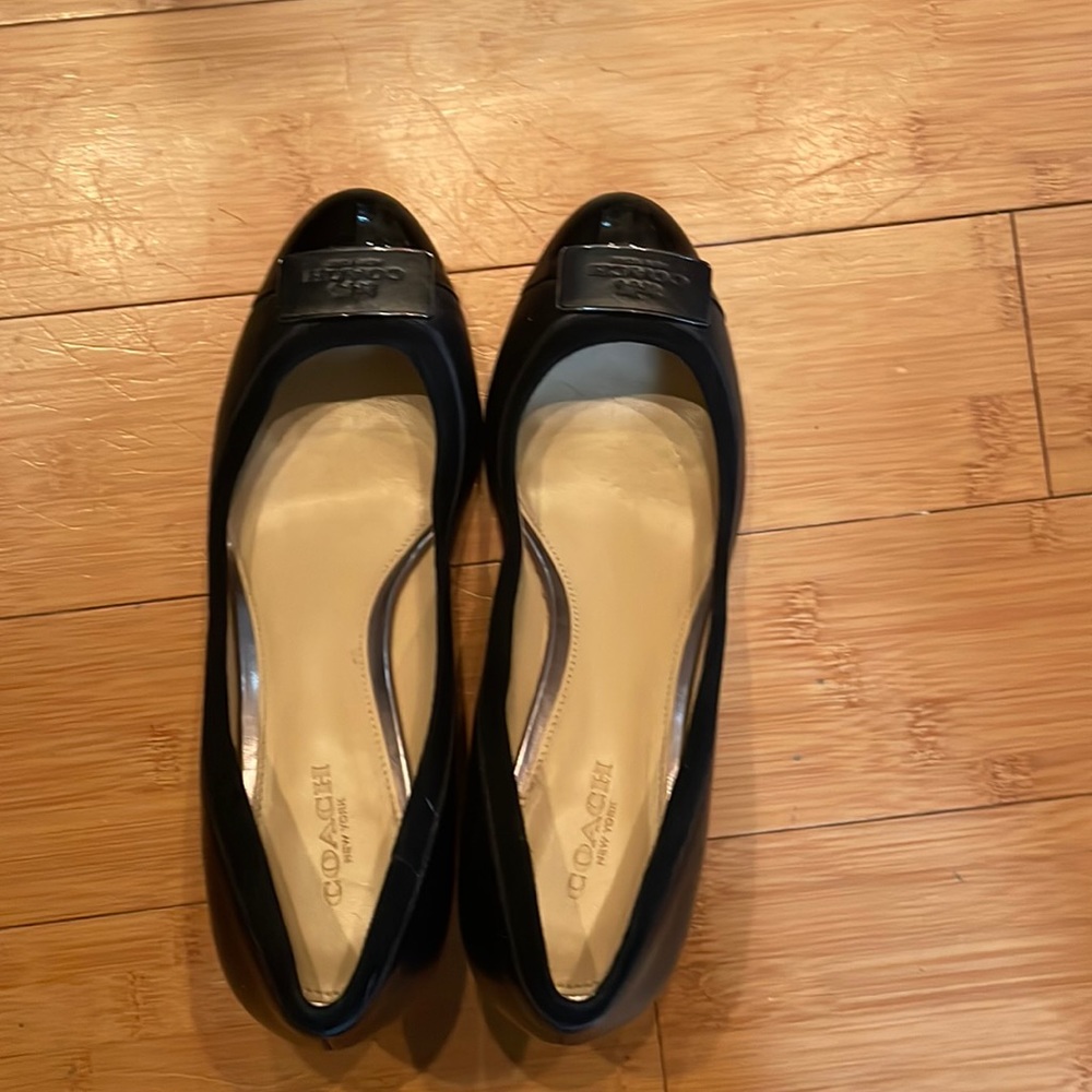 Black coach wedges only wore 1 time for a trade show
